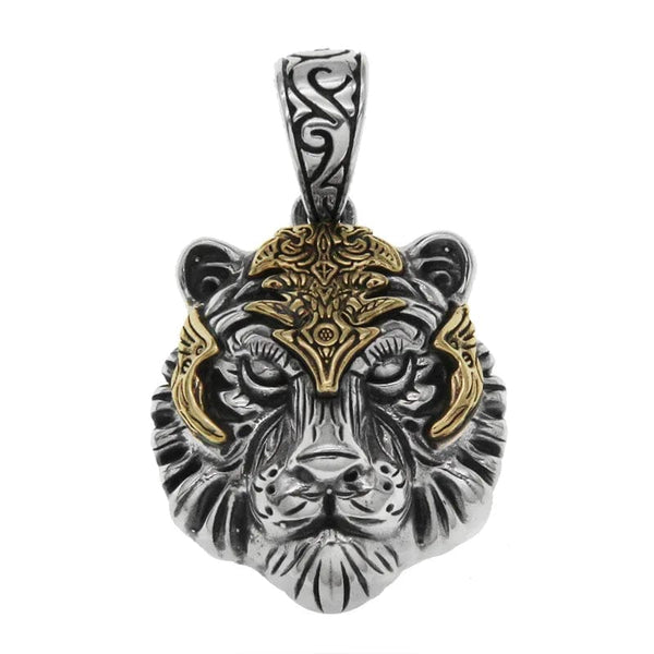 Planet Gates AL20298-Gold Retro Joker Square Pendant Necklace for Men Hiphop Rock Party Jewelry