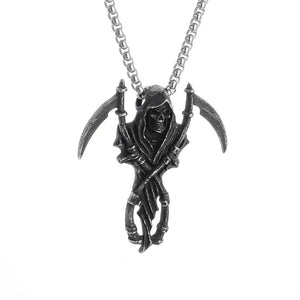 Planet Gates AL20298-Gold Retro Joker Square Pendant Necklace for Men Hiphop Rock Party Jewelry