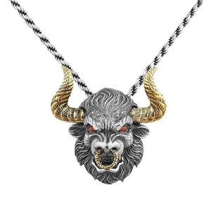 Planet Gates AL20298-Gold Retro Joker Square Pendant Necklace for Men Hiphop Rock Party Jewelry