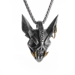 Planet Gates AL20298-Gold Retro Joker Square Pendant Necklace for Men Hiphop Rock Party Jewelry
