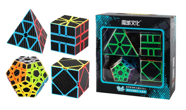 Planet Gates Alien Carbon Set [Picube] MoYu Cubes Meilong 2345 Gift Box Profissional Magic Cube 2x2 3x3 4x4 5x5 Speed Cube Puzzle Cubo Magico Educational Toy