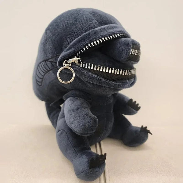 Planet Gates Alien Xenomorph Shaped Zipper Mouth Plush Doll Kawaii Plush Pillows Stuffed Toys Cartoon Decor Trendy Toy Birthday Present