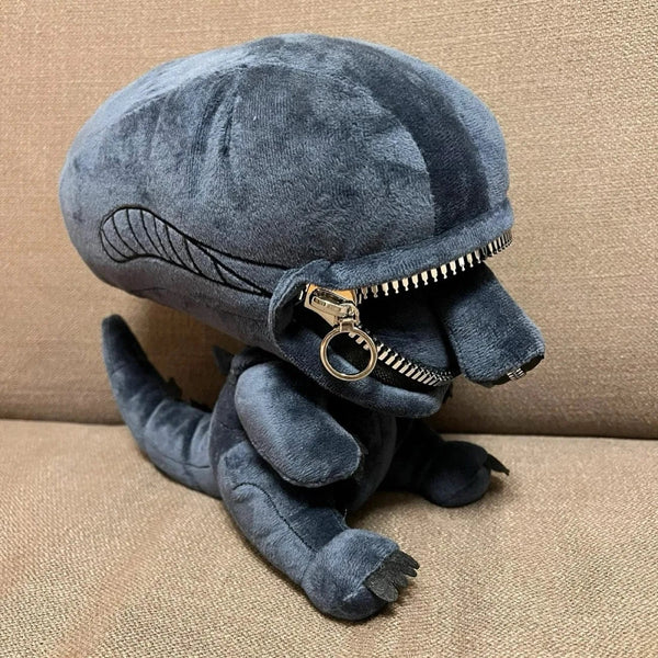 Planet Gates Alien Xenomorph Shaped Zipper Mouth Plush Doll Kawaii Plush Pillows Stuffed Toys Cartoon Decor Trendy Toy Birthday Present