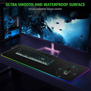 Planet Gates ALL Black / 250x350x3mm DIY Custom Personalized Mouse Pad LED Illumination Large Gaming Mousepad RGB Lighting Laptop Desk Mat Rubber Gamer Pad Carpet