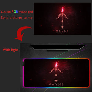 Planet Gates ALL Black / 250x350x3mm DIY Custom Personalized Mouse Pad LED Illumination Large Gaming Mousepad RGB Lighting Laptop Desk Mat Rubber Gamer Pad Carpet