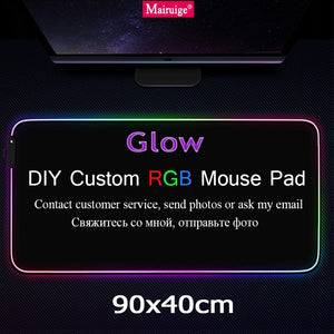 Planet Gates ALL Black / 250x350x3mm DIY Custom Personalized Mouse Pad LED Illumination Large Gaming Mousepad RGB Lighting Laptop Desk Mat Rubber Gamer Pad Carpet