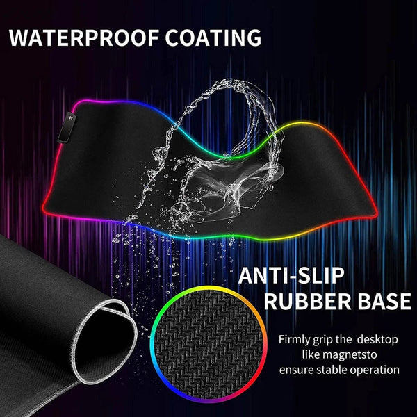 Planet Gates ALL Black / 250x350x3mm DIY Custom Personalized Mouse Pad LED Illumination Large Gaming Mousepad RGB Lighting Laptop Desk Mat Rubber Gamer Pad Carpet