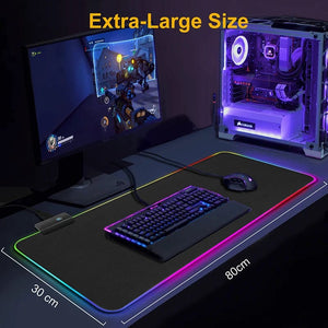 Planet Gates ALL Black / 250x350x3mm DIY Custom Personalized Mouse Pad LED Illumination Large Gaming Mousepad RGB Lighting Laptop Desk Mat Rubber Gamer Pad Carpet