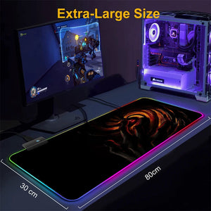 Planet Gates ALL Black / 250x350x3mm DIY Custom Personalized Mouse Pad LED Illumination Large Gaming Mousepad RGB Lighting Laptop Desk Mat Rubber Gamer Pad Carpet
