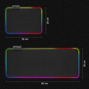 Planet Gates ALL Black / 250x350x3mm DIY Custom Personalized Mouse Pad LED Illumination Large Gaming Mousepad RGB Lighting Laptop Desk Mat Rubber Gamer Pad Carpet