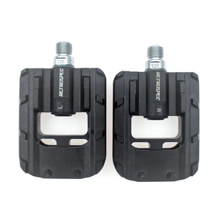 Planet Gates All Black Folding Bike Pedals Foldable Pedal MTB Road Bike Road Bike Anti-Skid Reflective Sealed Bearing Cr-Mo Universal Pedals 9/16