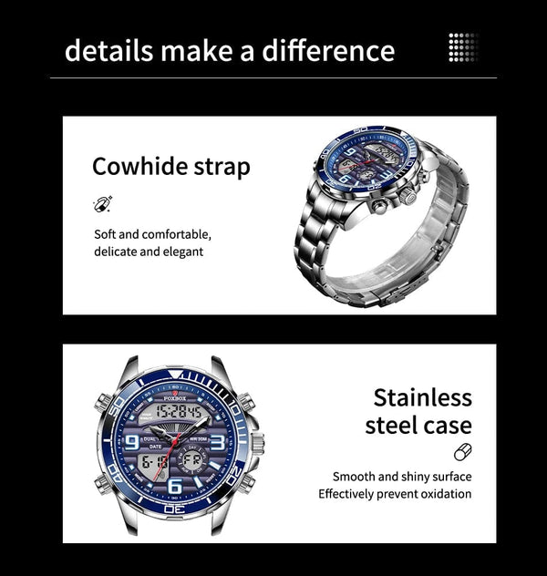 Planet Gates All yellow 2024 LIGE Brand Foxbox Digital Mens Watches Top Luxury Sport Quartz Wristwatch For Men All Steel Military Waterproof Clock+Box