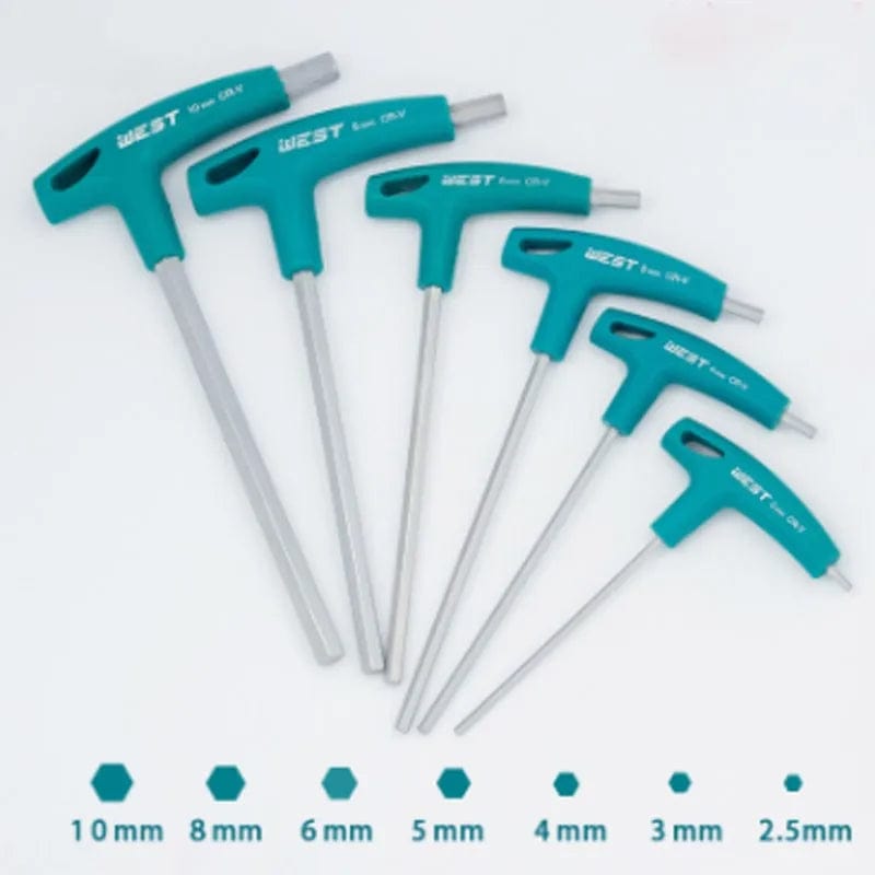 Planet Gates Allen Key Hex Wrench Cr-v Alloy Flat Head Hexagon Universal Screwdriver Hand tool Universal Quick Snap Adapter T-Handle Spanner