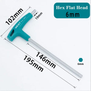 Planet Gates Allen Key Hex Wrench Cr-v Alloy Flat Head Hexagon Universal Screwdriver Hand tool Universal Quick Snap Adapter T-Handle Spanner