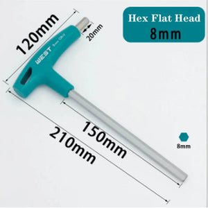 Planet Gates Allen Key Hex Wrench Cr-v Alloy Flat Head Hexagon Universal Screwdriver Hand tool Universal Quick Snap Adapter T-Handle Spanner