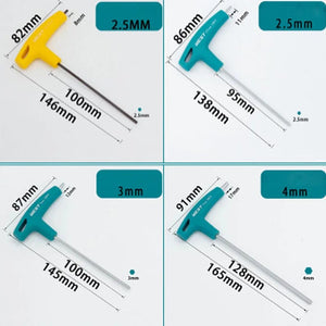 Planet Gates Allen Key Hex Wrench Cr-v Alloy Flat Head Hexagon Universal Screwdriver Hand tool Universal Quick Snap Adapter T-Handle Spanner