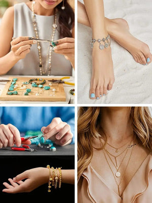 Planet Gates Alloy Accessories Jewelry Findings Set Earring Making Kit Lobster Clasp Open Jump Rings Repair Tools DIY Jewelry Making Supplies