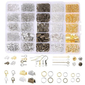 Planet Gates Alloy Accessories Jewelry Findings Set Earring Making Kit Lobster Clasp Open Jump Rings Repair Tools DIY Jewelry Making Supplies