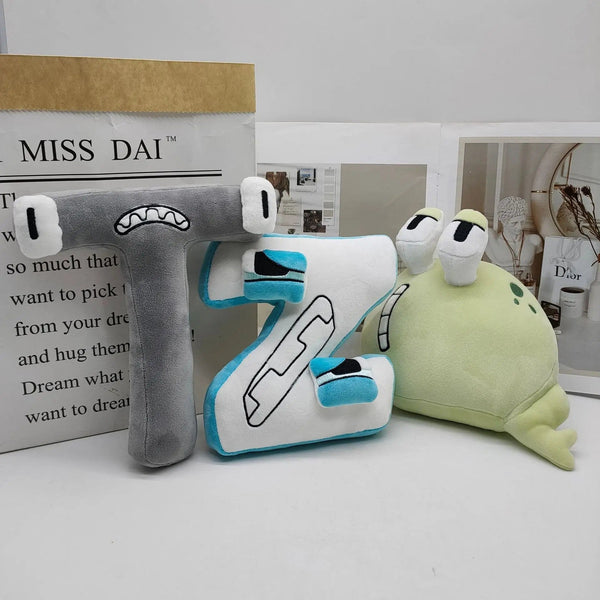 Planet Gates Alphabet Lore Plush Toys English Letter Stuffed Animal Plushie Doll Toys Gift for Kids Children Educational Alphabet Lore (A-Z)
