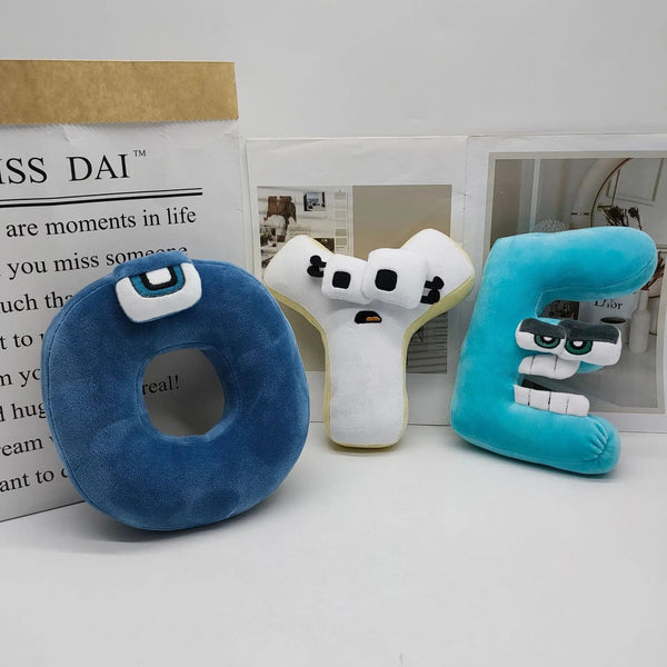 Planet Gates Alphabet Lore Plush Toys English Letter Stuffed Animal Plushie Doll Toys Gift for Kids Children Educational Alphabet Lore (A-Z)
