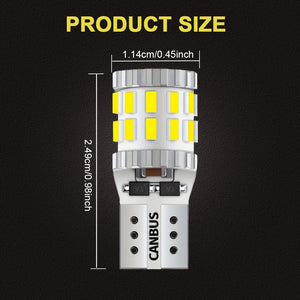 Planet Gates Aluminum 194 LED Bulbs White, Canbus Error Free 168 2825 T10 W5W LED Light Bulbs For License Plate Lights Interior Lights Dome Map Light, Pack Of 2
