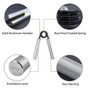 Planet Gates Aluminum Hand Grip Gym Fitness Finger Exerciser Arm Strength Trainer Muscle Recovery Rehabilitation Developer Gripper