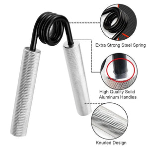 Planet Gates Aluminum Hand Grip Gym Fitness Finger Exerciser Arm Strength Trainer Muscle Recovery Rehabilitation Developer Gripper