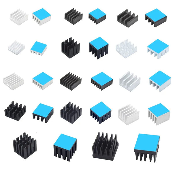 Planet Gates Aluminum Heatsink Radiator Heat sink for Electronic IC Chip RAM MOS Dynatron Raspberry Pi Cooling With Thermal Conductive Tape