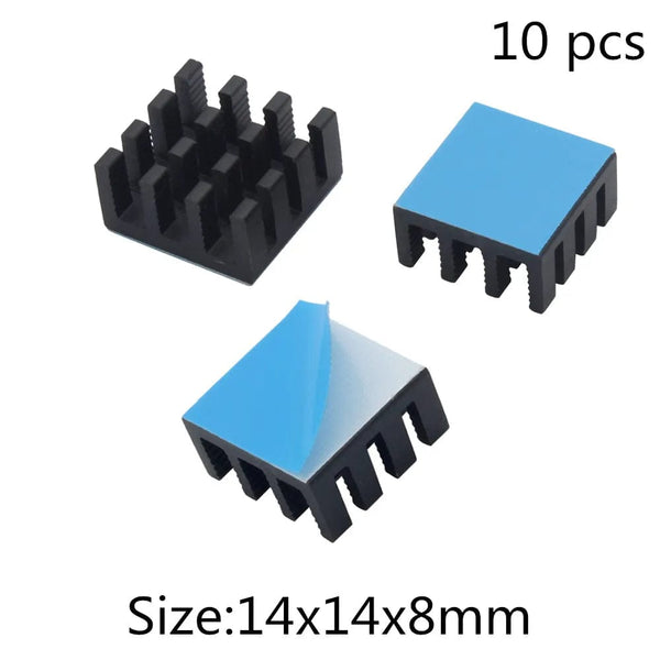 Planet Gates Aluminum Heatsink Radiator Heat sink for Electronic IC Chip RAM MOS Dynatron Raspberry Pi Cooling With Thermal Conductive Tape