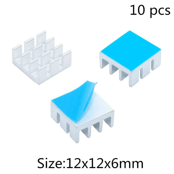Planet Gates Aluminum Heatsink Radiator Heat sink for Electronic IC Chip RAM MOS Dynatron Raspberry Pi Cooling With Thermal Conductive Tape