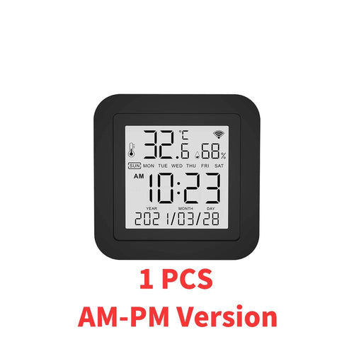 Planet Gates AM-PM Version Tuya Smart WiFi Universal IR Remote Temperature Humidity Sensor for Air Conditioner TV AC Works with Alexa,Google Home Yandex