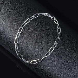 Planet Gates AM102 Fashion Mens Simple Stainless Steel Chain Bracelets for Women Unisex Wrist Jewelry Gifts Punk Metal Hip Hop Couple Jewelry