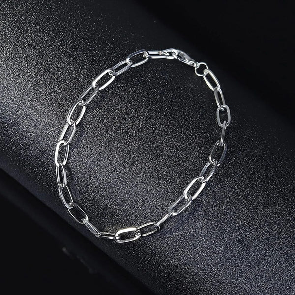 Planet Gates AM102 Fashion Mens Simple Stainless Steel Chain Bracelets for Women Unisex Wrist Jewelry Gifts Punk Metal Hip Hop Couple Jewelry