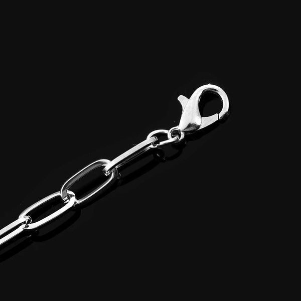 Planet Gates AM102 Fashion Mens Simple Stainless Steel Chain Bracelets for Women Unisex Wrist Jewelry Gifts Punk Metal Hip Hop Couple Jewelry