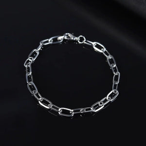 Planet Gates AM102 Fashion Mens Simple Stainless Steel Chain Bracelets for Women Unisex Wrist Jewelry Gifts Punk Metal Hip Hop Couple Jewelry