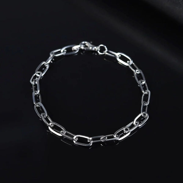 Planet Gates AM102 Fashion Mens Simple Stainless Steel Chain Bracelets for Women Unisex Wrist Jewelry Gifts Punk Metal Hip Hop Couple Jewelry