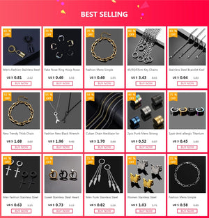 Planet Gates AM102 Fashion Mens Simple Stainless Steel Chain Bracelets for Women Unisex Wrist Jewelry Gifts Punk Metal Hip Hop Couple Jewelry