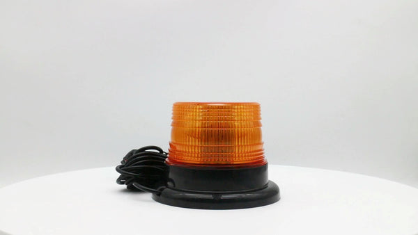 Planet Gates Amber 40 LED Strobe Light 12V-24V Amber Warning Safety Flashing Beacon Lights With Magnetic And 4.88 Meter Straight Cord For Forklift Truck Tractor UTV Car Bus