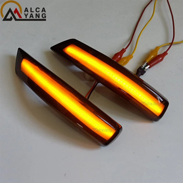Planet Gates Amber LED Dynamic Turn Signal Side Marker Sequtntial Light Indicator Lamp For Ford Focus 2 MK2 Focus 3 MK3 3.5 For Mondeo MK4 EU