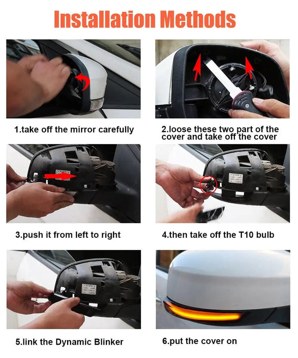 Planet Gates Amber LED Dynamic Turn Signal Side Marker Sequtntial Light Indicator Lamp For Ford Focus 2 MK2 Focus 3 MK3 3.5 For Mondeo MK4 EU