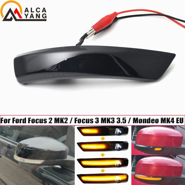 Planet Gates Amber LED Dynamic Turn Signal Side Marker Sequtntial Light Indicator Lamp For Ford Focus 2 MK2 Focus 3 MK3 3.5 For Mondeo MK4 EU