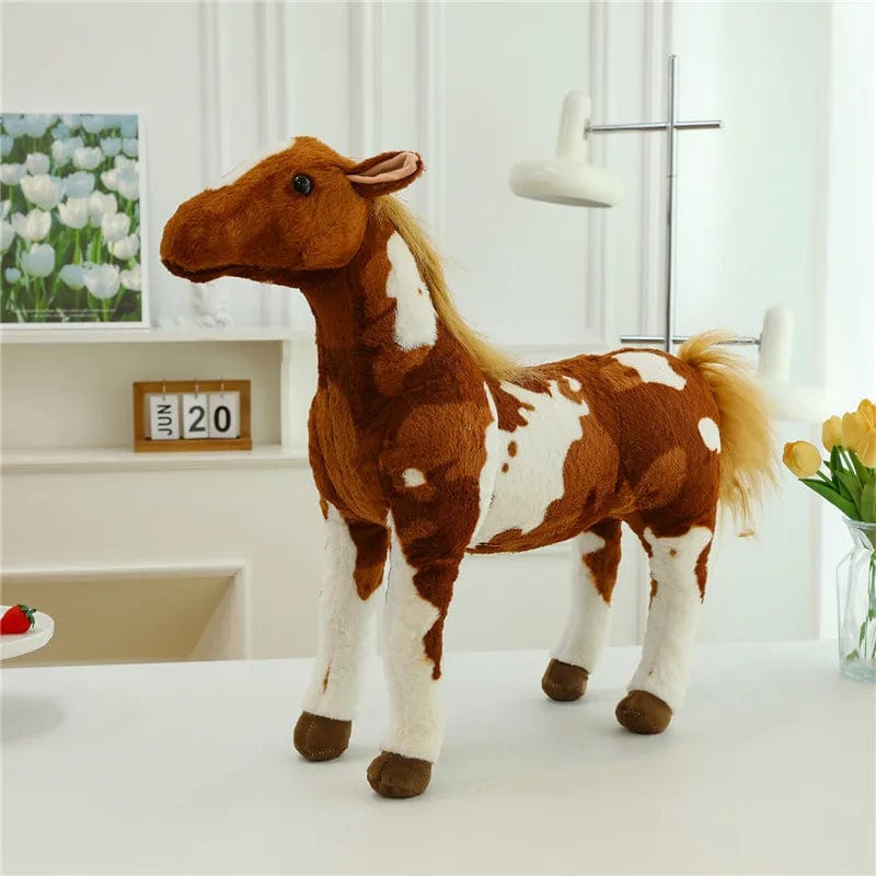 Planet Gates American Flower / 40cm Cross-border ultra-realistic with skeleton sweat blood horse Hooker horse Lusa horse flower horse simulation plush toys gifts