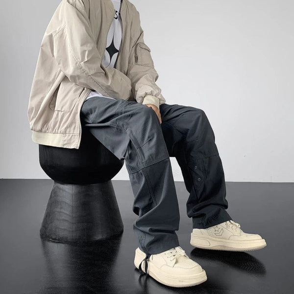 Planet Gates American Style Waterproof Cargo Pants Men Side Zipper Loose Straight Military Trousers Outdoor Casual Sport Hiking Tactics Pants