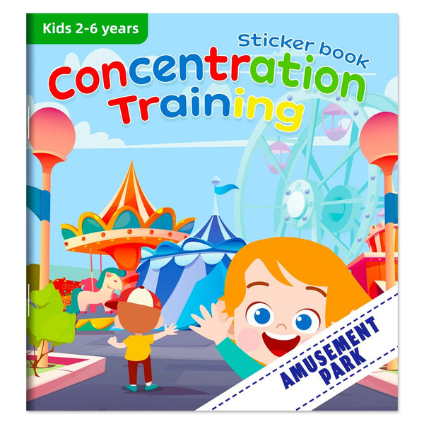 Planet Gates Amusement Park Creative Sticker Book Game Montessori Reusable Multiple Scenarios Cartoon DIY Puzzle Educational Learning Classic Toys For Kids