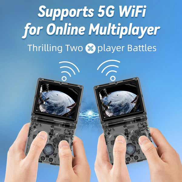 Planet Gates ANBERNIC RG35XXSP Flip Game Console 3.5'' IPS Screen Mini HDMI Output WiFi Bluetooth 4.2 E-book Linux Video Console Player Gifts