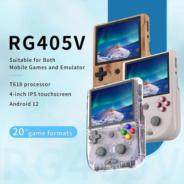 Planet Gates Anbernic RG405V Video Handheld Game Console 4" IPS HD Touch Screen Android 12 System T618 64-bit Wifi Portable Retro Game Player