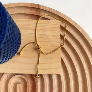 Planet Gates ANENJERY 316L Stainless Steel Adjustable Pull Bracelet Anklet Female Ins Cold Wind Simple Snake Bone Chain Bracelet