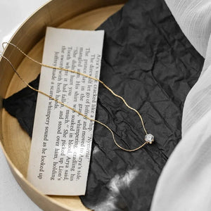 Planet Gates ANENJERY 316L Stainless Steel Zircon Thin Clavicle Chain Necklace for Women Festive Party Jewelry Wholesale