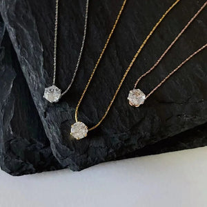 Planet Gates ANENJERY 316L Stainless Steel Zircon Thin Clavicle Chain Necklace for Women Festive Party Jewelry Wholesale