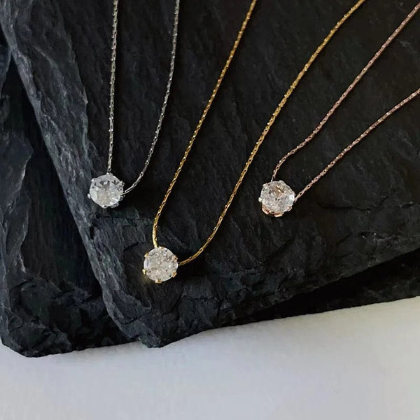 Planet Gates ANENJERY 316L Stainless Steel Zircon Thin Clavicle Chain Necklace for Women Festive Party Jewelry Wholesale